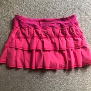 Lululemon pink ruffle tennis skirt
